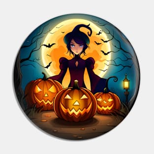 Cute Witch's Night Out Pin