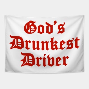 Funny Drunk Driver Tapestry