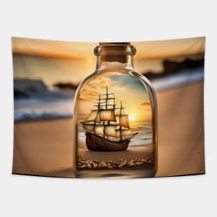 Ship in a Bottle Tapestry