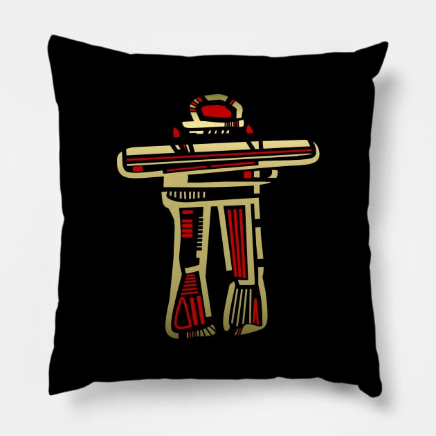 Totem Gold and Black Inuksuk Icon Pillow by PatricianneK