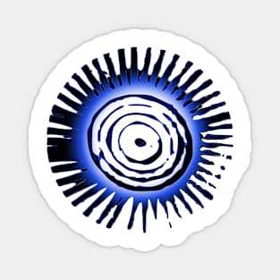 Blue Sun Symbol Magnet