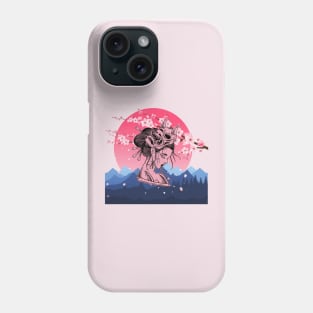 Anime Girl Art Demon - Cute Geisha Phone Case