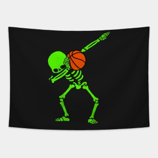 Halloween Dabbing Skeleton BASKETBALL T-Shirt Skeleton Dab Tapestry