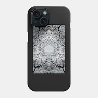 Impossible landscapes: winter tree against a grey sky Phone Case