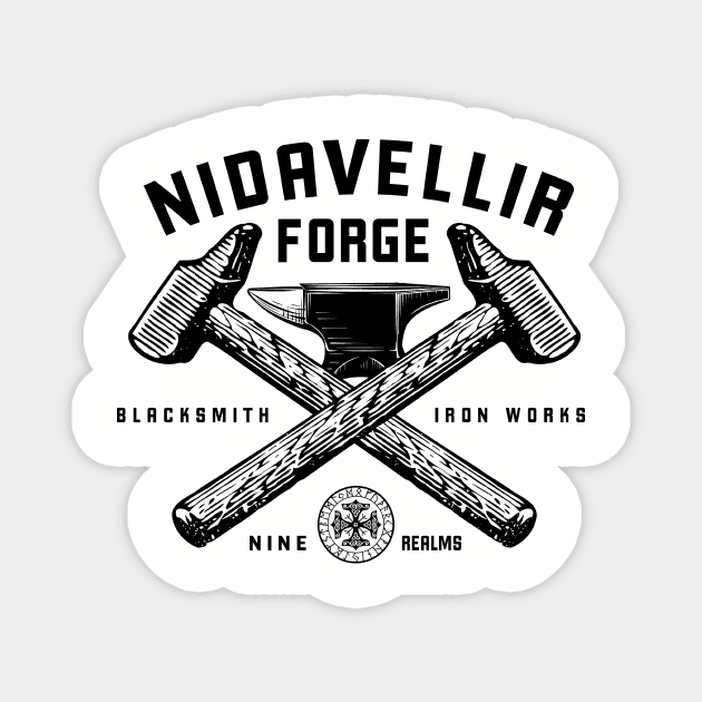 Nidavellir Forge Magnet by MindsparkCreative