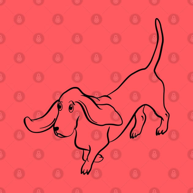 Trotting Basset Hound by illucalliart