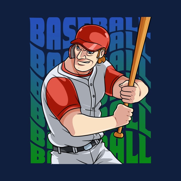 Baseball Player Boys Girls Youth Homerun Hitter Sports by Noseking