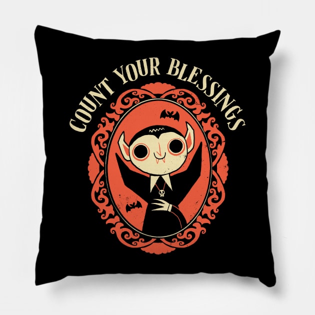 Count Your Blessings Pillow by DinoMike