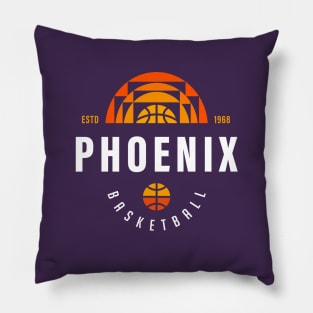 Phoenix Suns Basketball Fan Sunrise Design Playoffs Gift Pillow