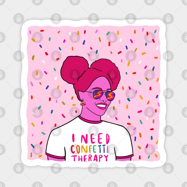 Confetti Therapy Magnet by Doodle by Meg