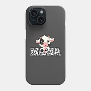 Mama Cow Cowboy Animal Pattern Farmer Cow Mother Family Kids Phone Case