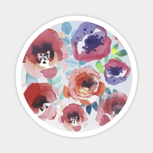 Painted Circle Flower Magnet