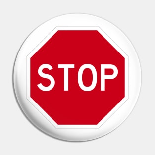 STOP traffic SIGN Pin