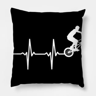 BMX Heartbeat Gift For BMX Riders Pillow