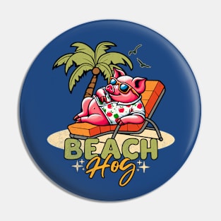 Summer Beach Pig Pin