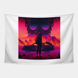 Synthwave apocalypse Tapestry