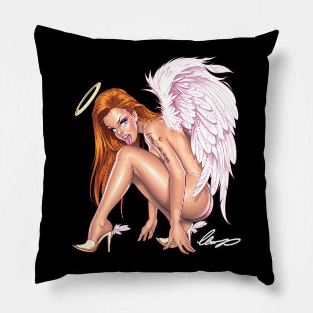 Sexy Angel Pillow by Eliaschatzoudis