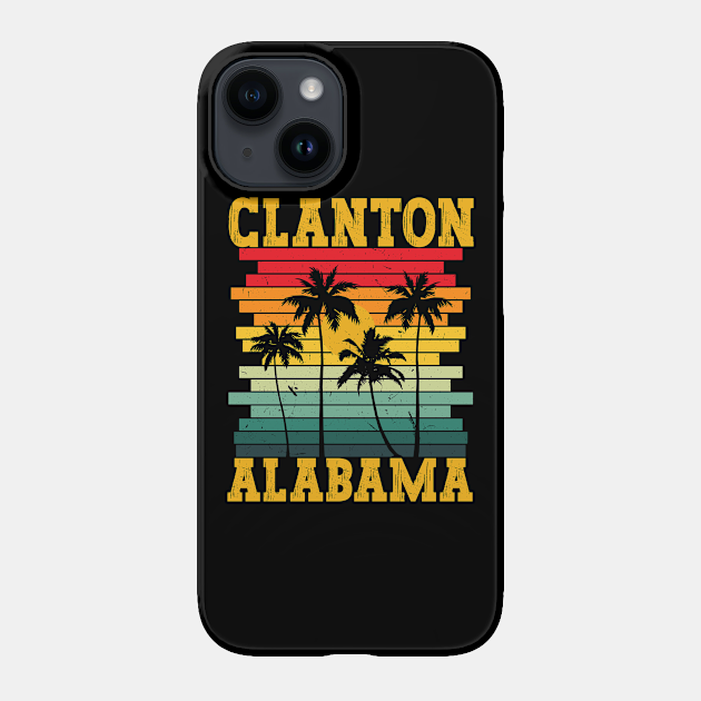 Retro Clanton Alabama Al Tropical Summer Palm Trees Alabama Southern Pride Clanton Alabama 7213
