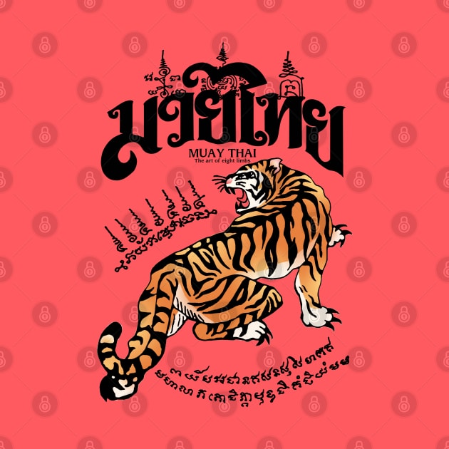 Muay Thai Sak Yant Tiger by KewaleeTee