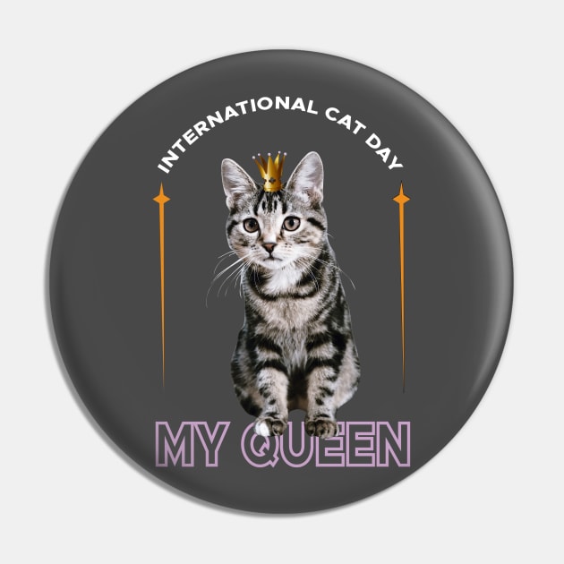 International Cat Day Pin by Populus