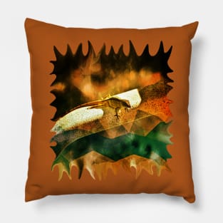 Lizard of the Orange Sahara Lounge Chair Pillow