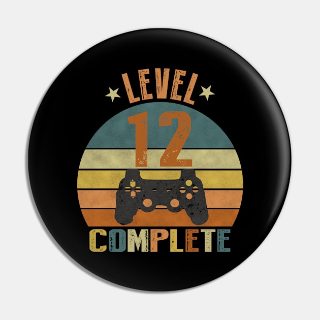 12 Birthday Gamer 12 Years Gift Pin by RRDESIGN