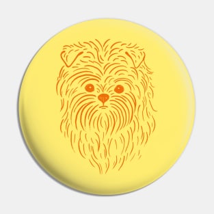 Affenpinscher (Yellow and Orange) Pin