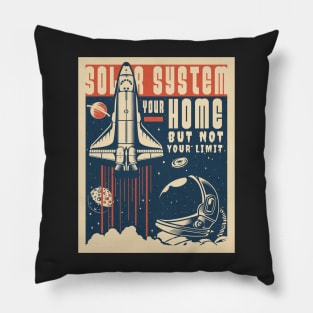 Solar System your home poster Pillow