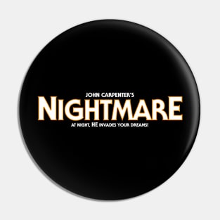 John Carpenter's NIGHTMARE - Horror Multiverse Parody Shirt Pin