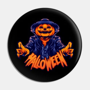 Halloween pumpkin head Pin