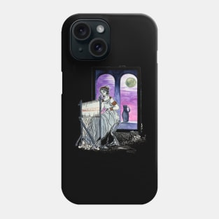 Girl sitting weaving Phone Case