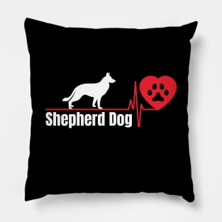 Shepherd dog heart love Pillow