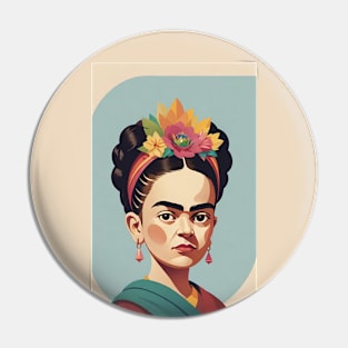 Whimsical Frida: Childhood Memories Illustration Pin
