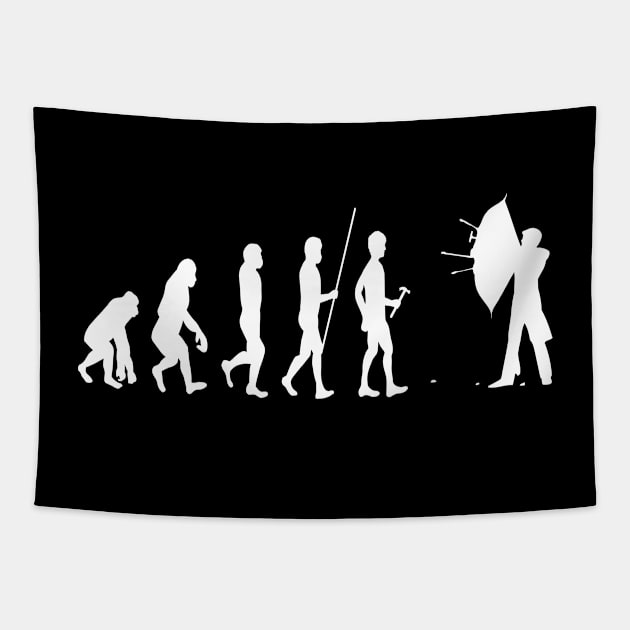 Evolution archery lover gift design Tapestry by Carl and Gottlieb Apparel LLC