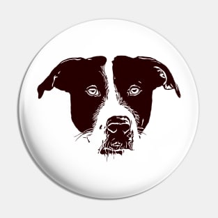 Black and White Dog Design Pin