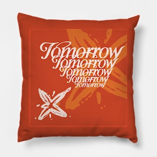 Tomorrow logo vector art design Pillow