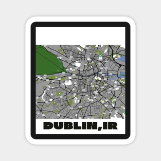 Dublin map Magnet