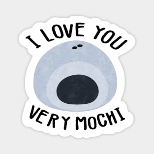 I love you very mochi (Blue) Magnet