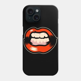 Grrr Red Lips and Teeth Phone Case