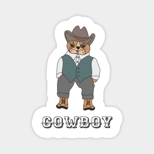 Cat cowboy Magnet