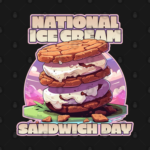 Nation Ice Cream Sandwich Day Ice Cream Lover Design by DanielLiamGill