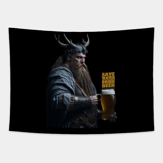 SAVE WATER DRINK BEER Tapestry by likbatonboot