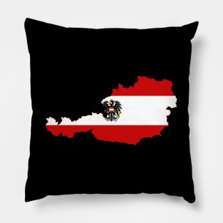 Austria Flag Map Pillows Teepublic