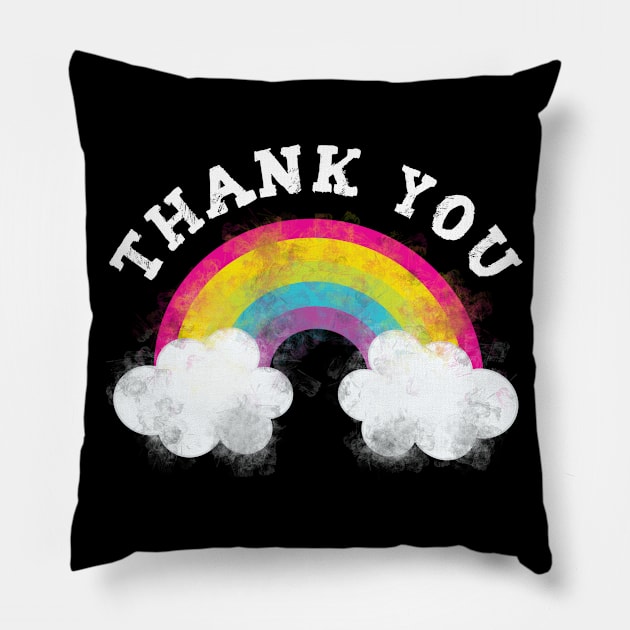 Thank You Rainbow Support Medical Healthcare, Key Workers and Many Others Pillow by merchlovers