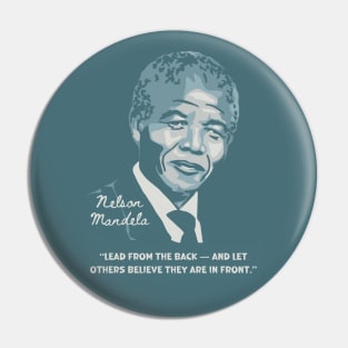 Nelson Mandela Portrait And Quote Pin