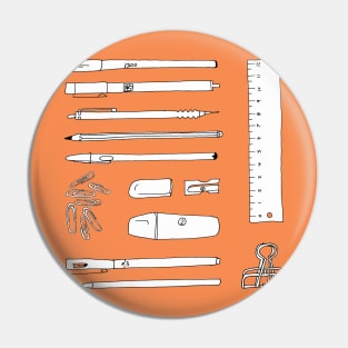 Stationery in orange Pin