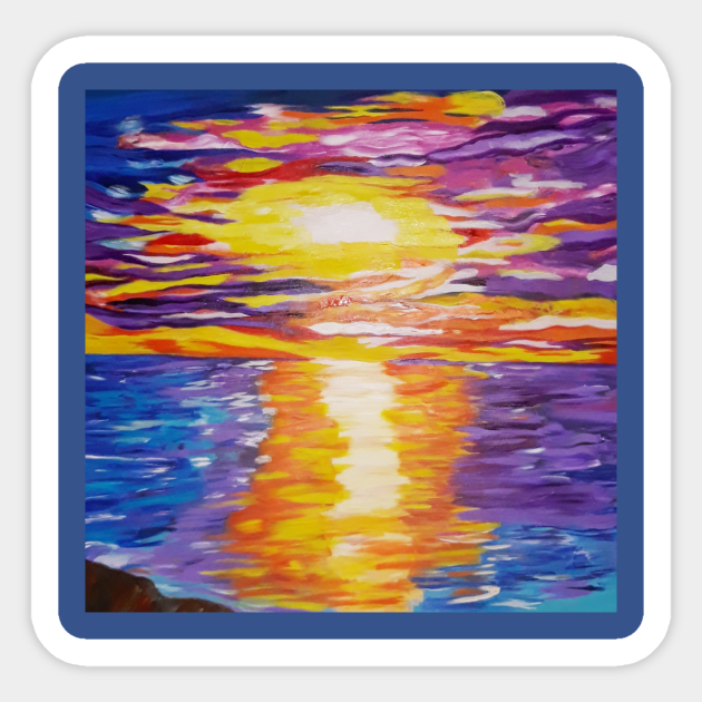 Ocean Sunset - Ocean - Sticker