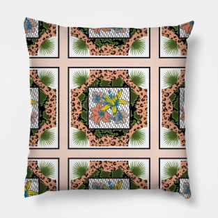 Flowers,Leopard,Snake Skin Pattern Pillow