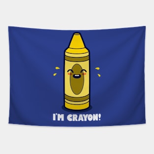 Funny Cute Kawaii Crying Crayon Cartoon Tapestry