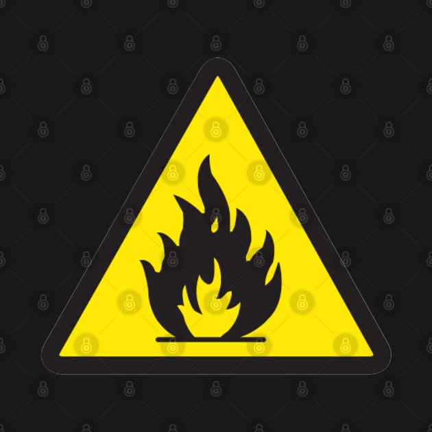 Warning Flammable by  The best hard hat stickers 